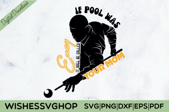 Billiard Mom SVG PNG: Graphics for T-Shirt Designs
