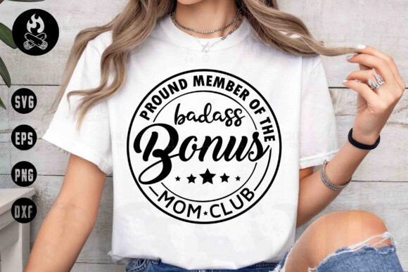 Bonus Mom SVG: Bold Graphics for T-Shirt Designs