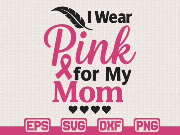 Feather Ribbon Mom: Premium Graphics for T-Shirt Designs