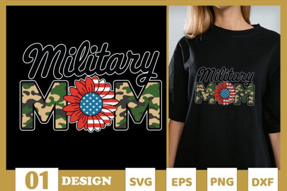 First Responder Military Mom SVG for Graphics & T-Shirt Designs