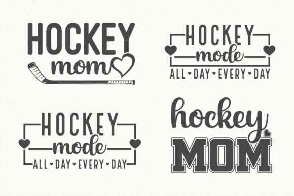 Hockey Mom SVG Bundle: Graphics for T-Shirt Designs
