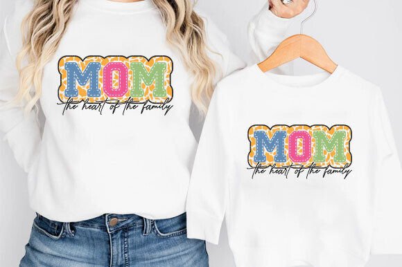 Mom the Heart SVG: Graphics for T-Shirt Designs