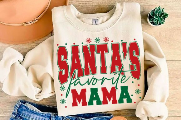 Santa's Favorite Mom SVG: Graphics for T-Shirt Designs